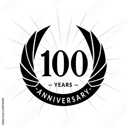100 years anniversary. Elegant anniversary design. 100 years logo.

