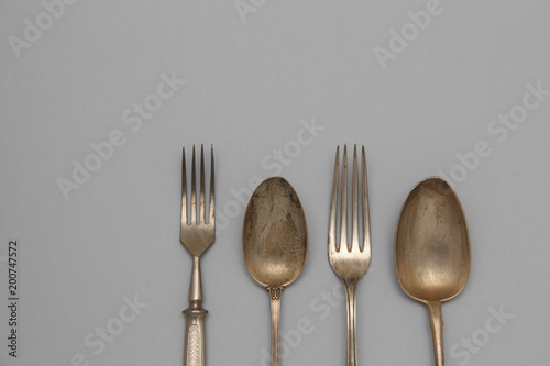 Vintage cutlery forks and spoons