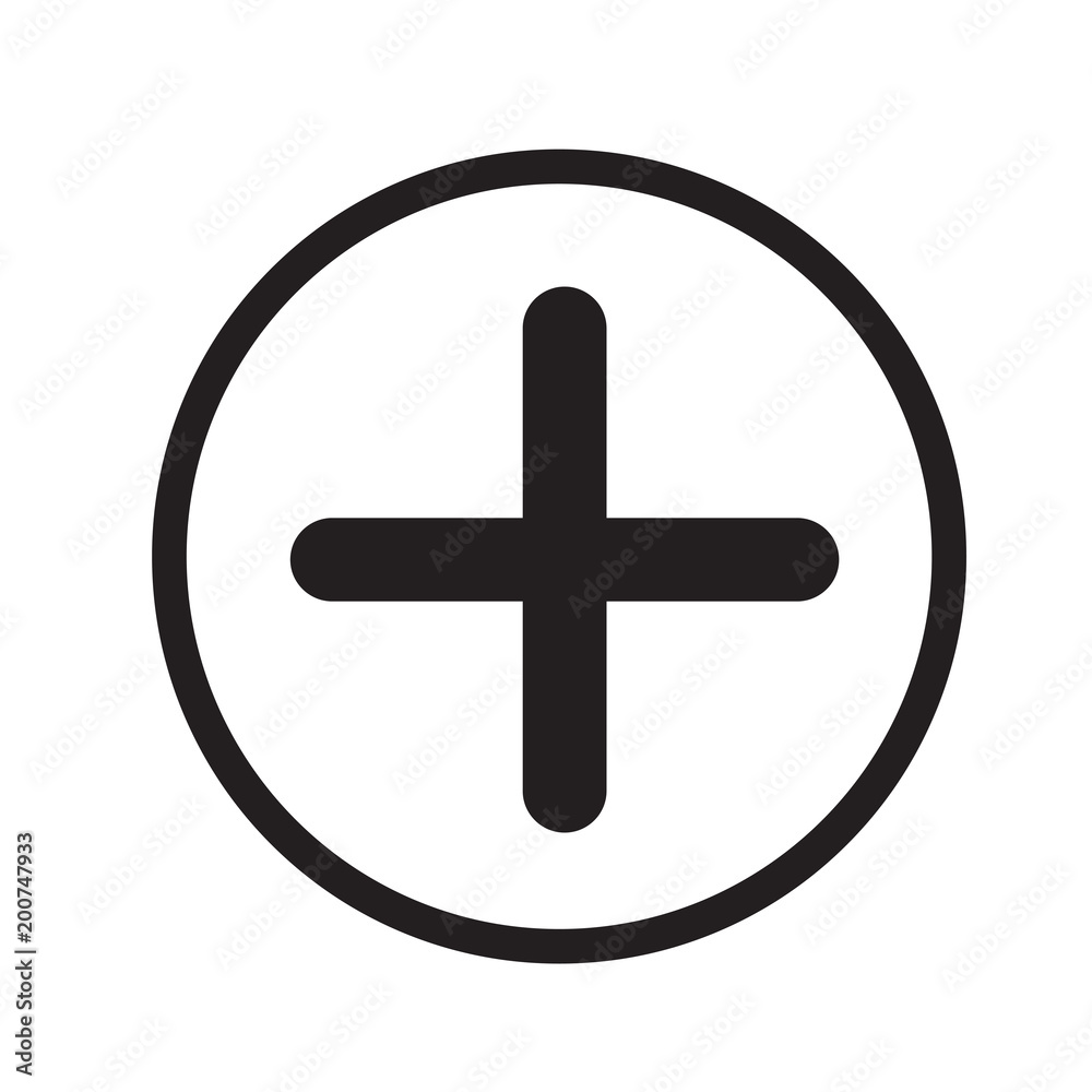Obraz premium Button Plus icon