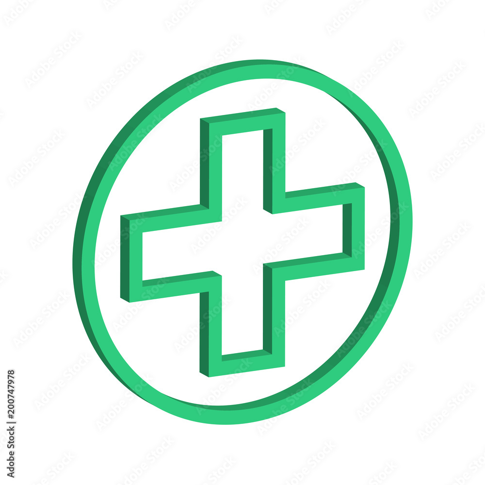 Obraz premium Button Plus icon