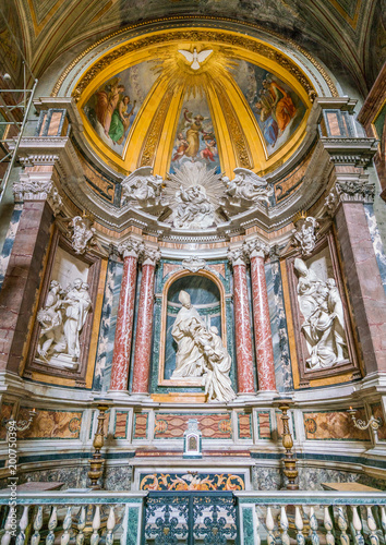 Side chapel in the Church of Sant Agostino in Rome  Italy.