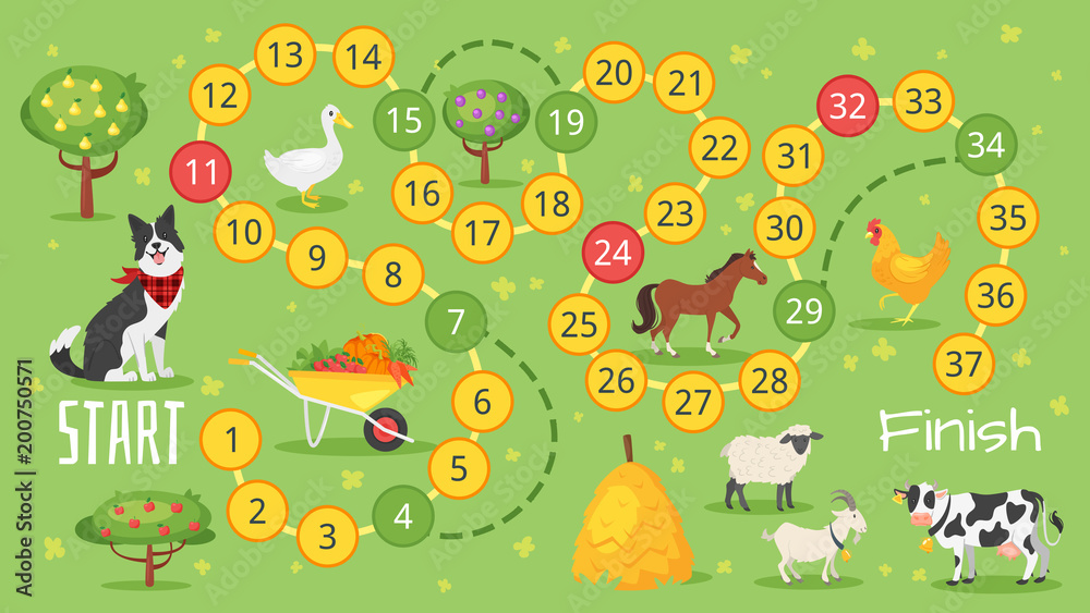 farm board game template farm board game template