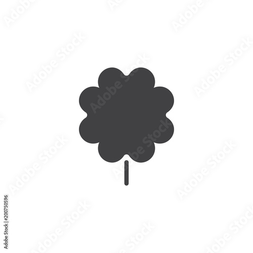 Clover flowers vector icon. filled flat sign for mobile concept and web design. clover petals simple solid icon. Symbol, logo illustration. Pixel perfect vector graphics