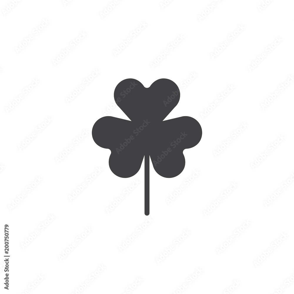 Clover leaf vector icon. filled flat sign for mobile concept and web design. Trefoil, shamrock simple solid icon. Symbol, logo illustration. Pixel perfect vector graphics Clover leaf vector icon. filled flat sign for mobile concept and web design. Trefoil, shamrock simple solid icon. Symbol, logo illustration. Pixel perfect vector graphics