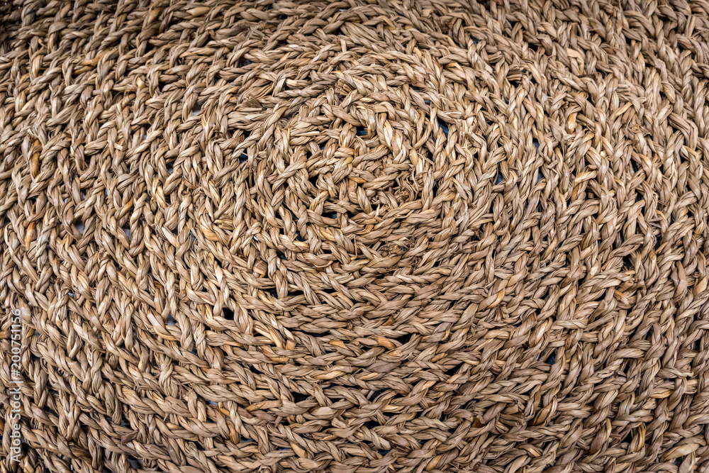 Close up of rattan texture, detail handcraft bamboo weaving background Close up of rattan texture, detail handcraft bamboo weaving background