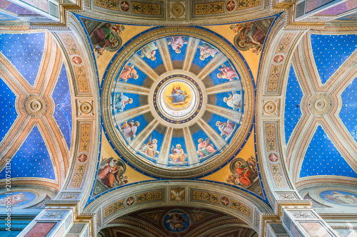 The dome of the Church of Sant'Agostino in Rome, Italy. photo