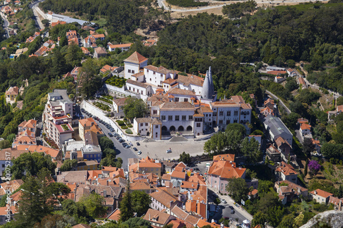 Palacio Nacional de Sintra aerial view photo