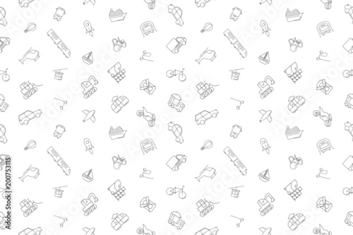 Vector vehicle pattern. Vehicle seamless background 