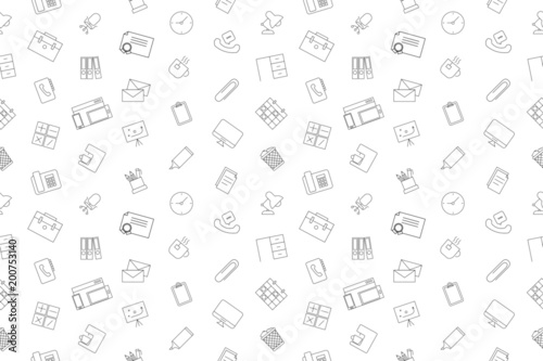 Vector workplace pattern. Workplace seamless background 