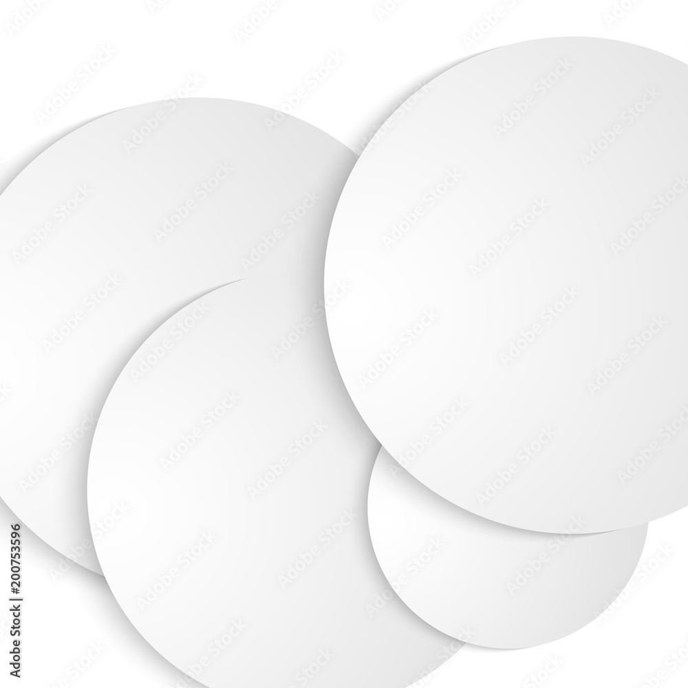 Design elements circular paper cut on white background isolated03 Design elements circular paper cut on white background isolated03