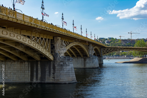 Photography Scenic view of Margit bridge in Budapest.