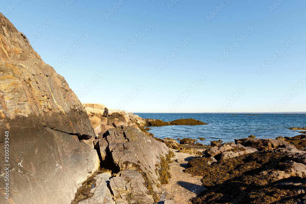 Beach scenic on the Long Island Sound, Rye, New York, Westchester County