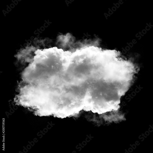 White cloud isolated over black background illustration © Studio-M