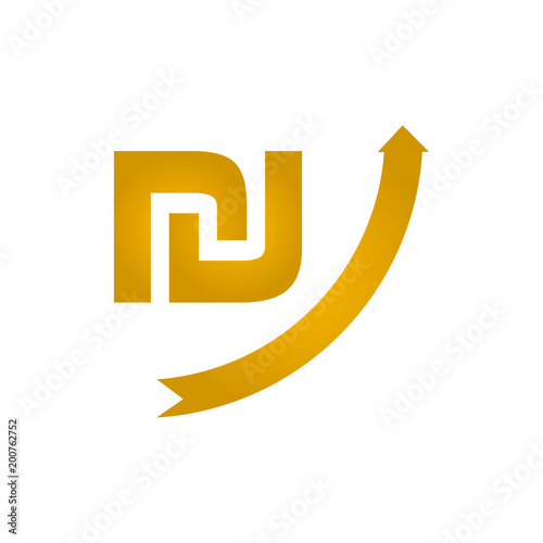 Growing shekel icon photo