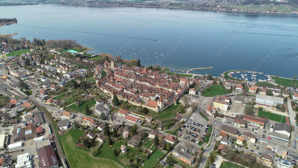 Obraz premium Murten, Kanton Fribourg, Schweiz