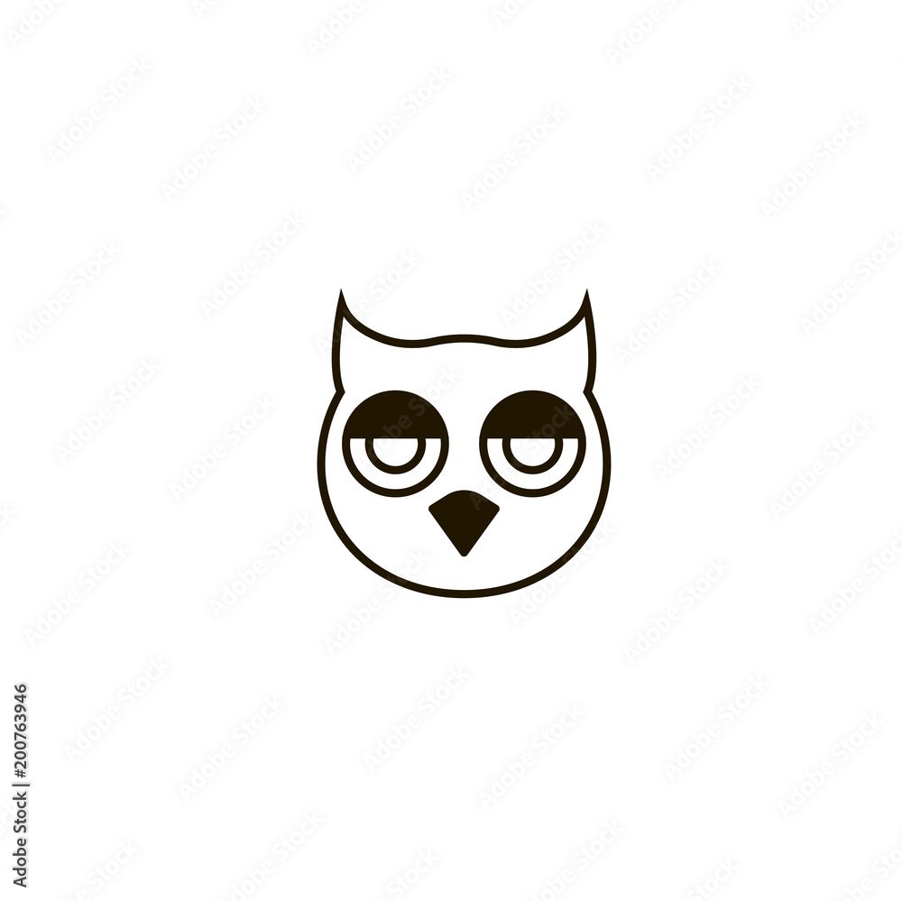 owl icon. sign design