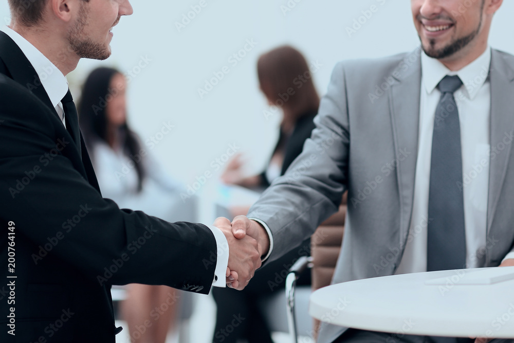 Fototapeta premium handshake Manager and the client in the office.