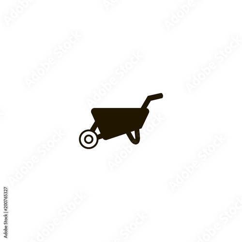 wheel barrow icon. sign design