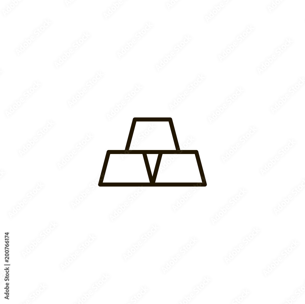 gold bullion icon. sign design gold bullion icon. sign design