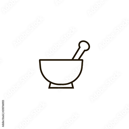 mortar and pestle icon. sign design