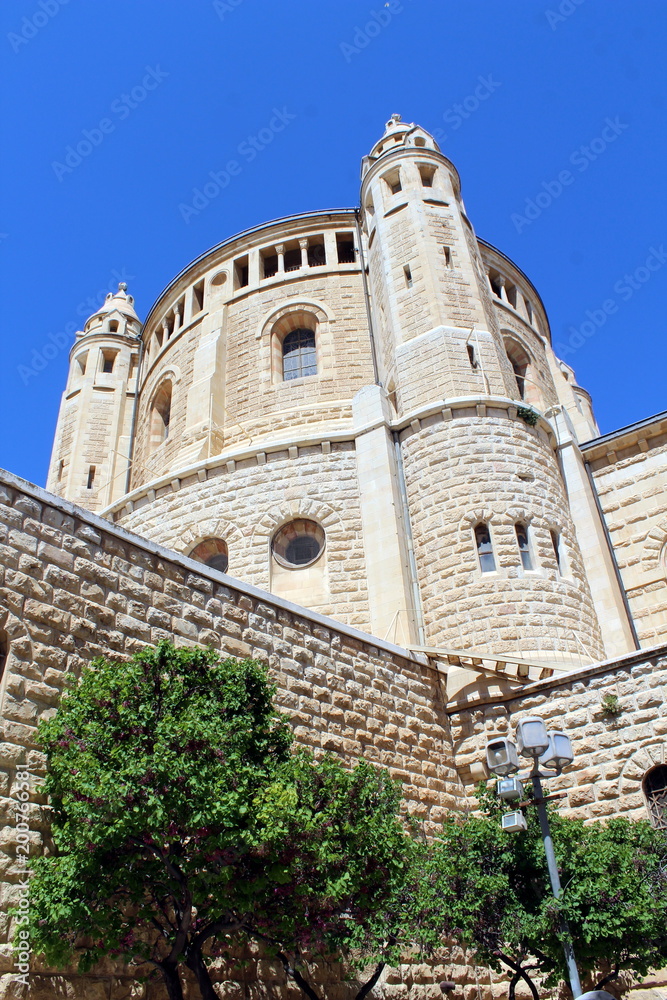 Steeple of the Dormition Abbey in Jerusalem