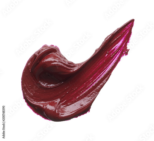 Texture of broken red lipstick