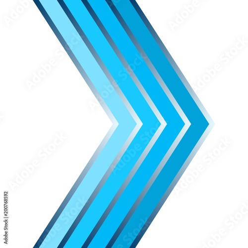 Abstract blue pattern on which the arrow points right or next. Modern futuristic background vector illustration. photo