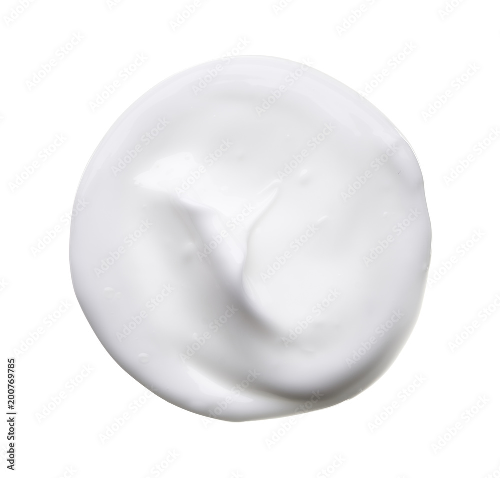 White smear of cosmetic cream isolated