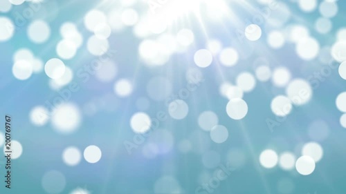 Gold Particles. Natural Floating Organic Particles On beatiful Background. Glittering Particles With Bokeh. Slow motion.