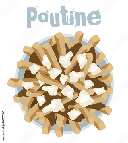 Poutine quebec meal of french fries, cheese curd and gravy