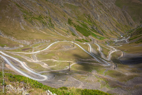 Road to Omalo - one of the the most dangerous roads in the world, Tusheti, Georgia photo
