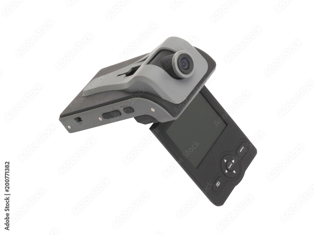 Modern stylish video recorder, isolated on white background Modern stylish video recorder, isolated on white background