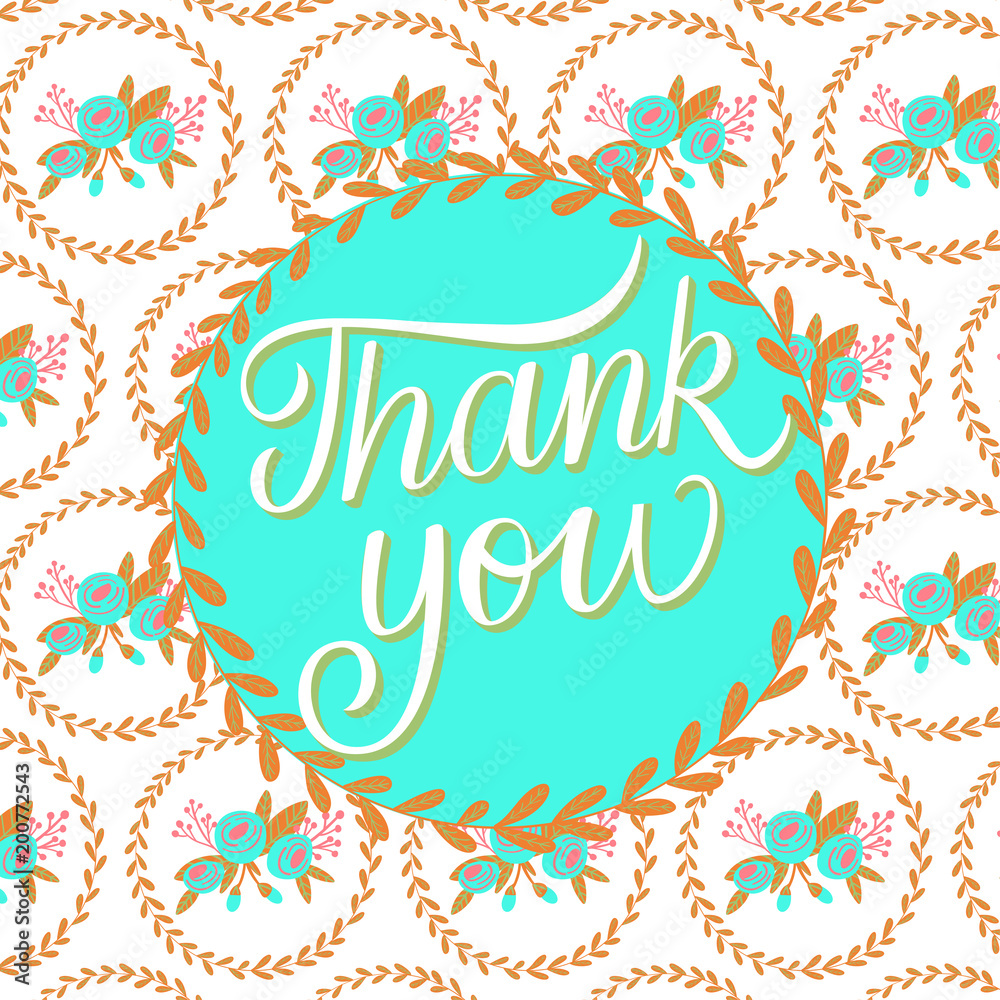 Thank You Pattern Background Card