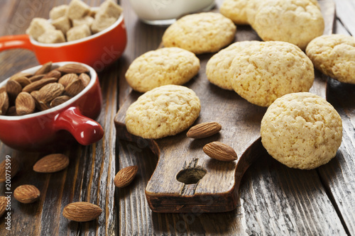 Homemade almond cookies