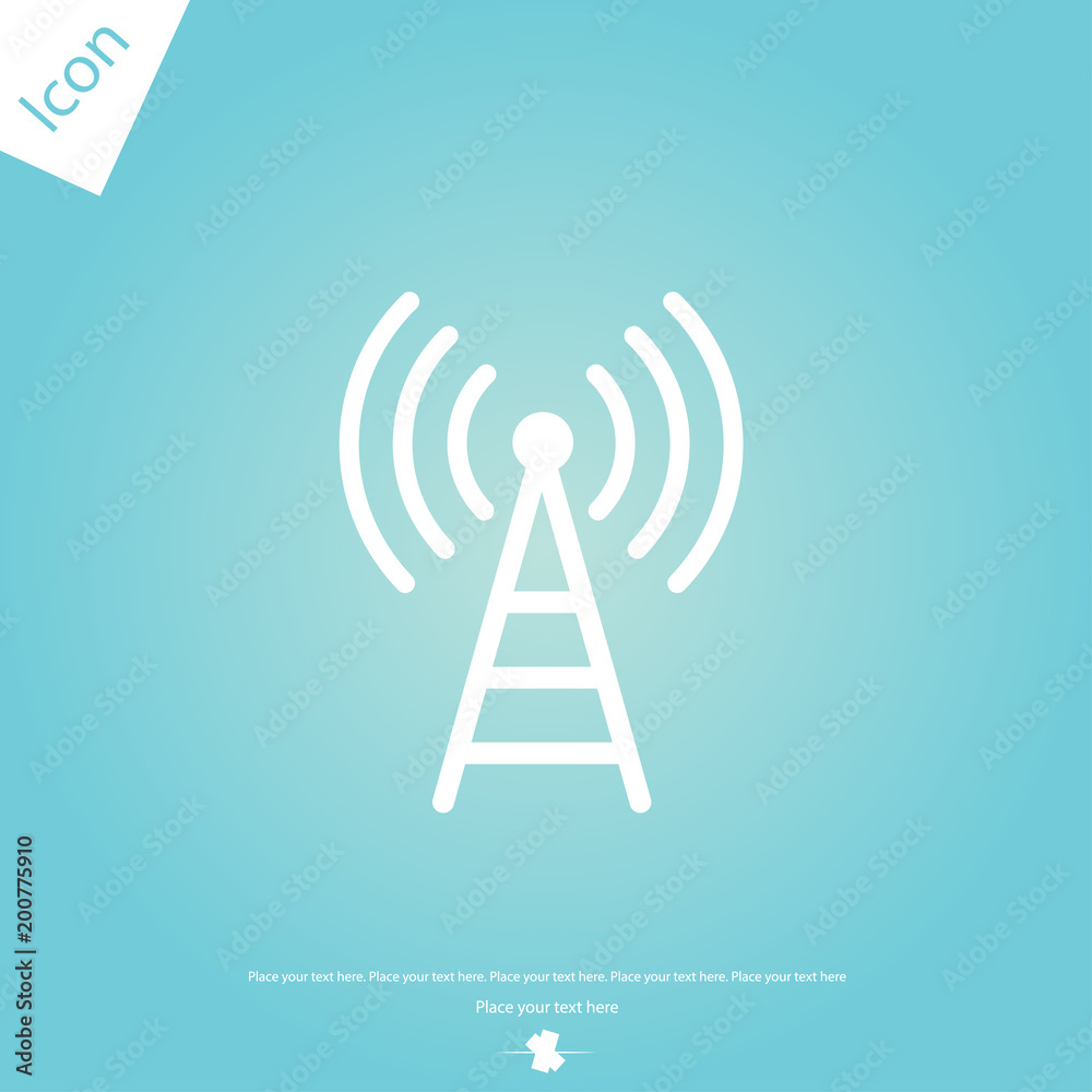 Communication antenna vector icon, Communication antenna vector icon,