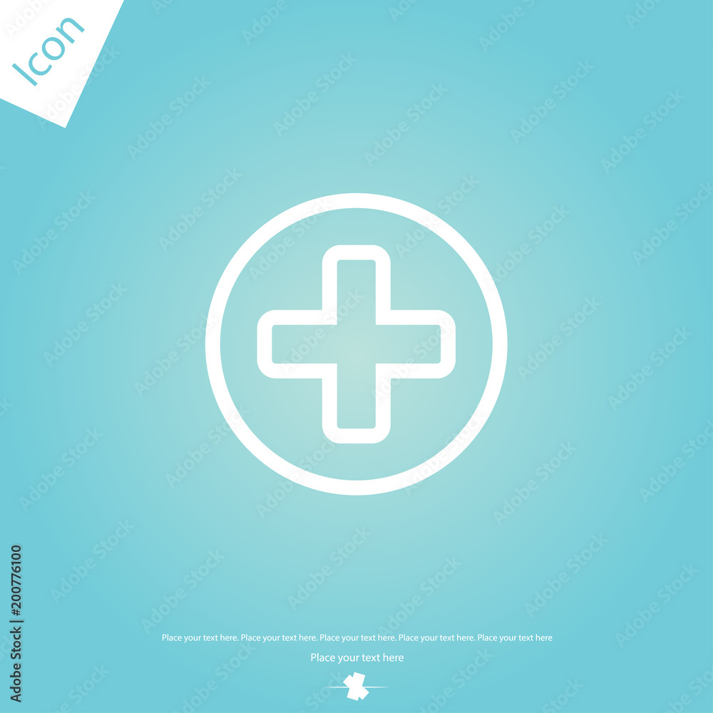 Obraz premium Cross medicine icon