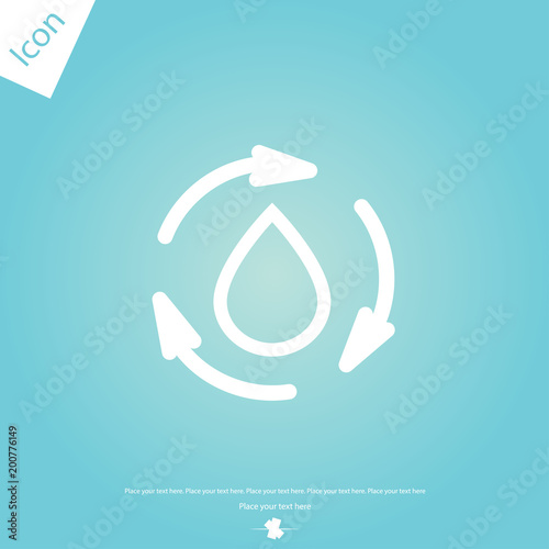 Cycle water icon