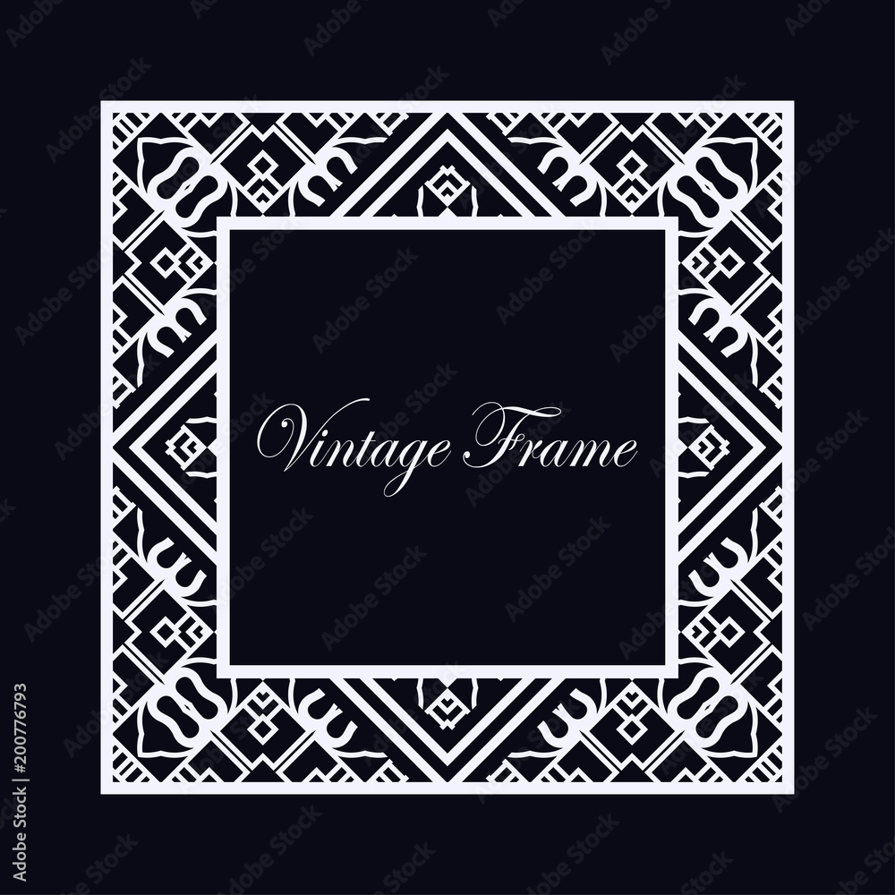 Obraz premium Art Deco frame border