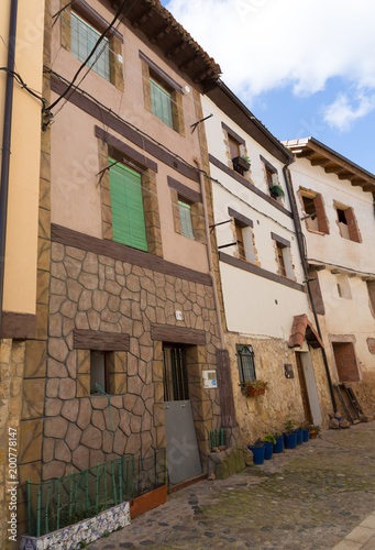 Fototapeta Naklejka Na Ścianę i Meble -  Between streets, in Poza de la Sal, Burgos, Spain