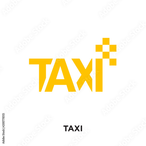 taxi logo design isolated on white background for your web, mobile and app design