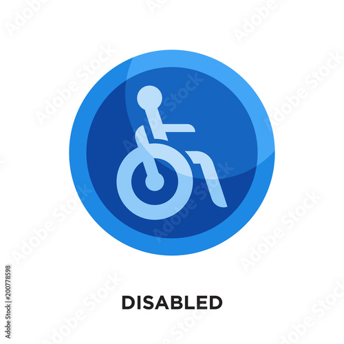 disabled logo isolated on white background for your web, mobile and app design