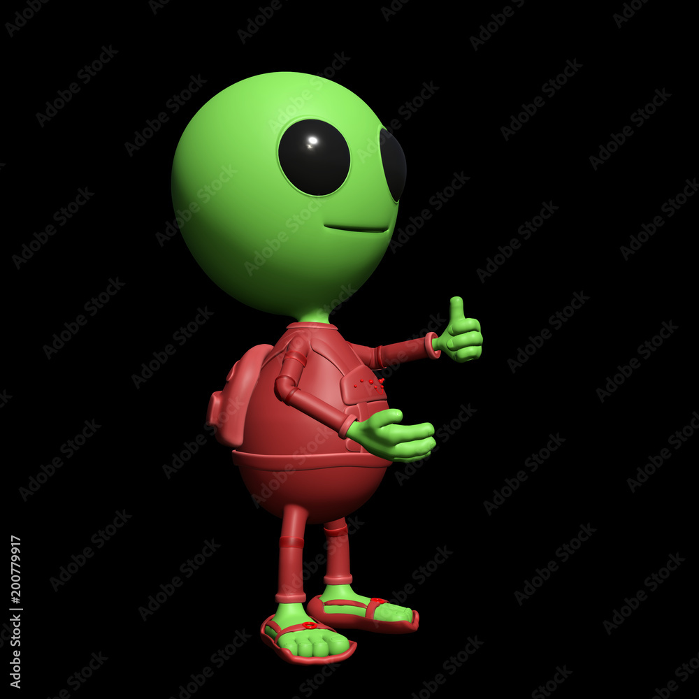 cute little alien cartoon character with thumbs up (3d render, green man isolated on black background) Stock Illustration | Adobe Stock cute little alien cartoon character with thumbs up (3d render, green man isolated on black background) Stock Illustration | Adobe Stock