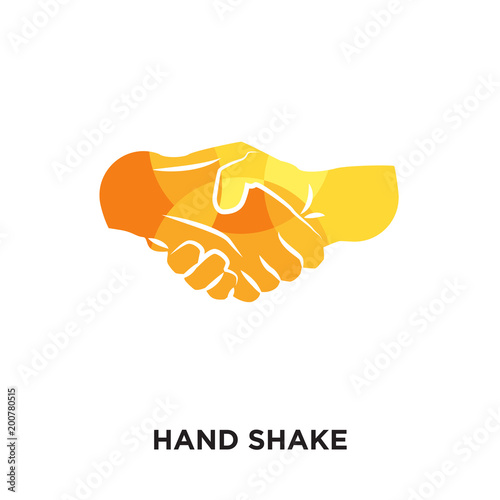 hand shake logo isolated on white background for your web, mobile and app design