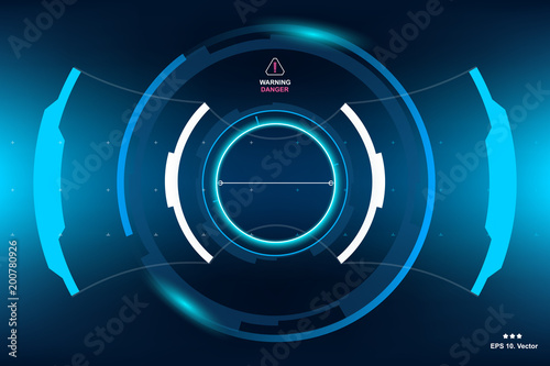 Sci-Fi Futuristic HUD Dashboard Display. Vitrual Reality Technology Screen