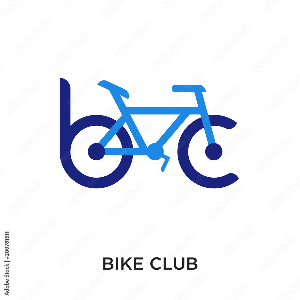 bike club logo isolated on white background for your web, mobile and app design bike club logo isolated on white background for your web, mobile and app design