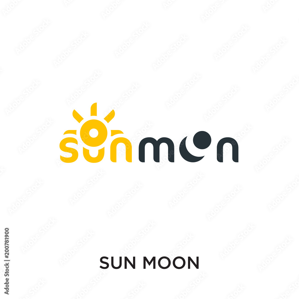 sun moon logo isolated on white background for your web, mobile and app design sun moon logo isolated on white background for your web, mobile and app design