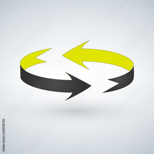 360 degrees view sign icon....