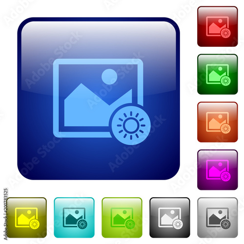 Adjust image brightness color square buttons