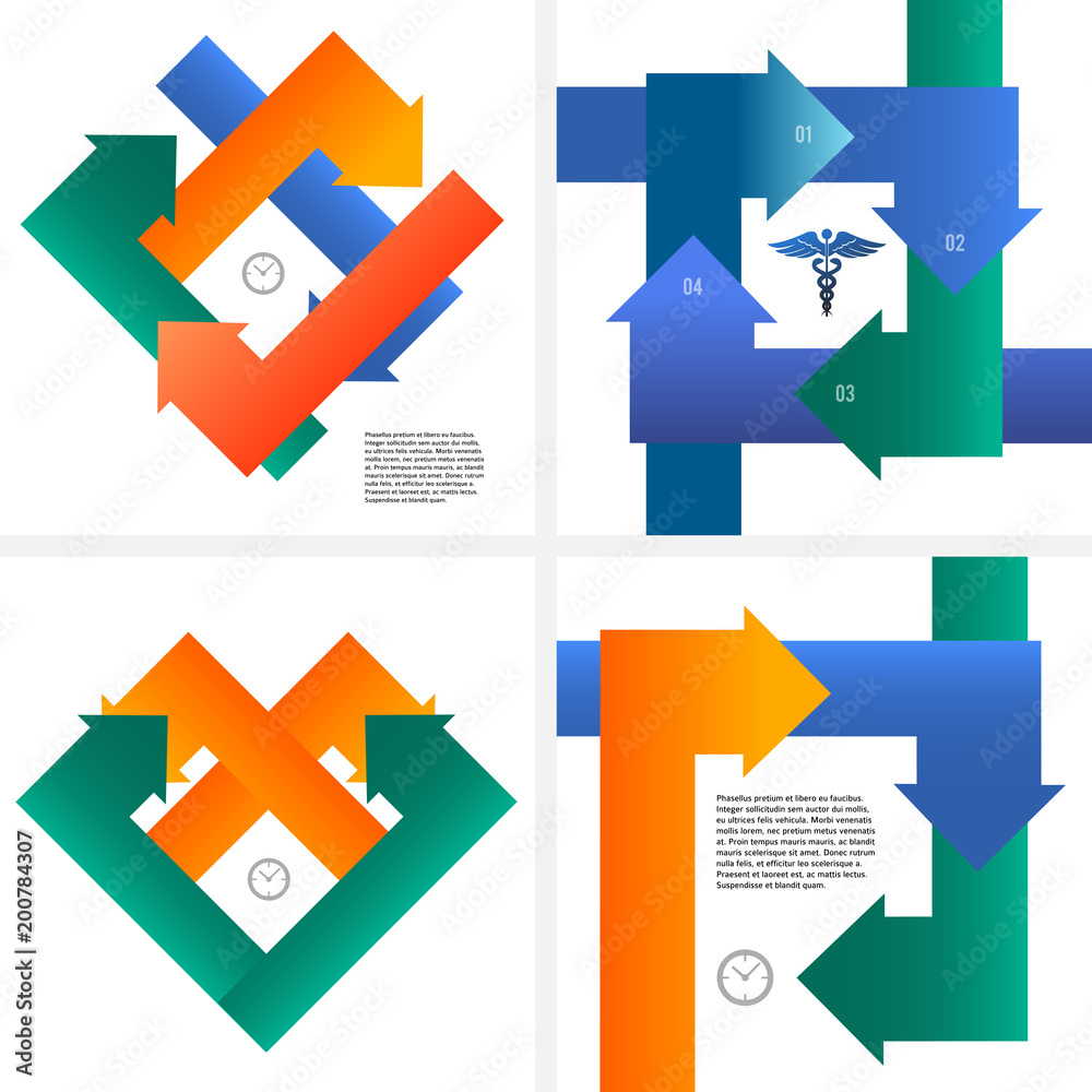 set template infographics flyer brochure design element04 set template infographics flyer brochure design element04