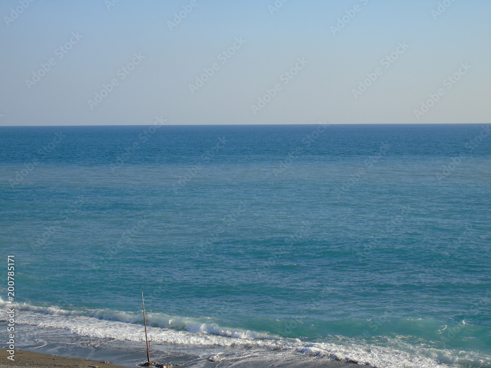 Beautiful caption of the sea from Portofino in winter days with some clouds Beautiful caption of the sea from Portofino in winter days with some clouds
